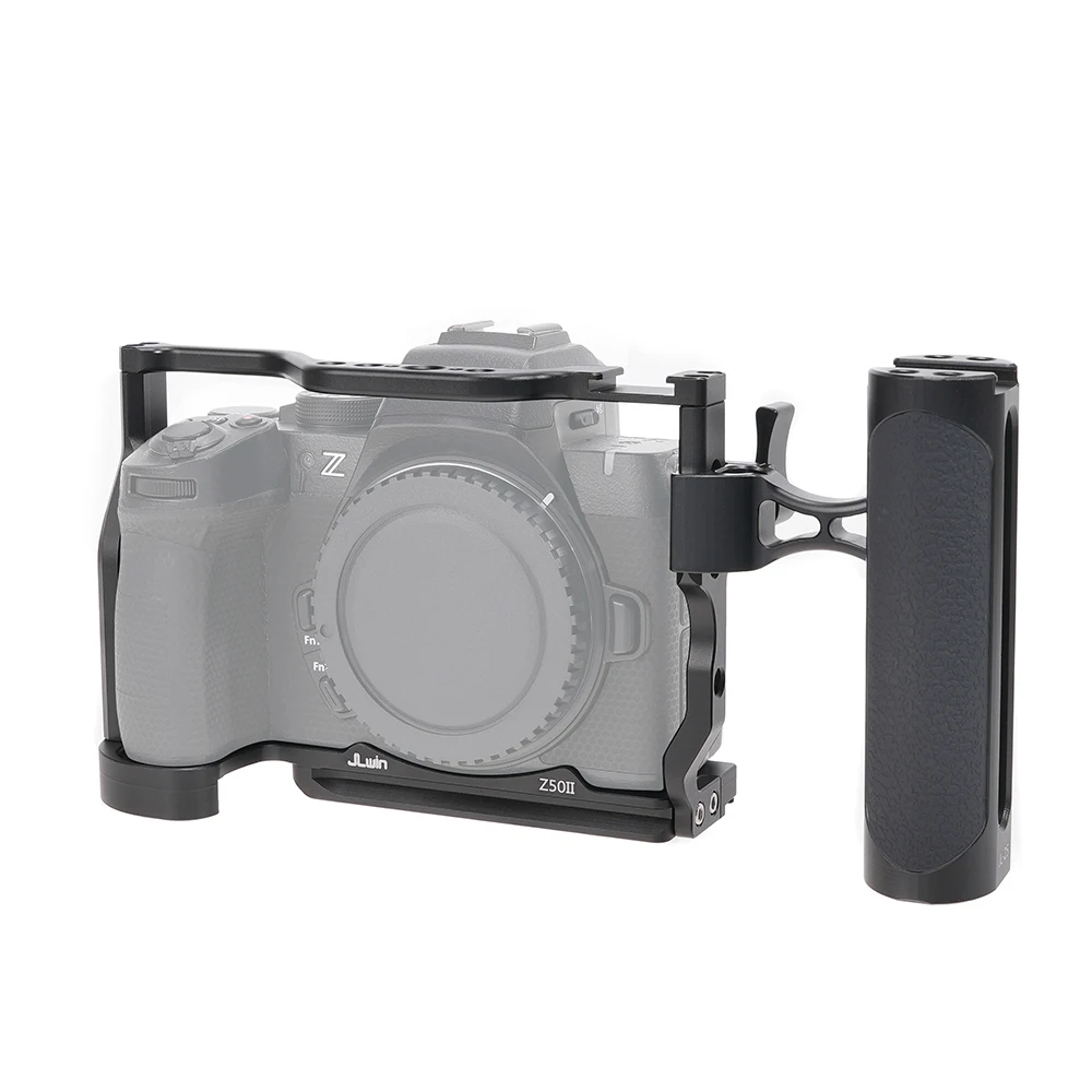 FOTGA Camera Cage Aluminum Alloy Camera Video Cage with Dual Cold Shoe Mount Numerous Replacement For Nikon Z50 II Camera Frame