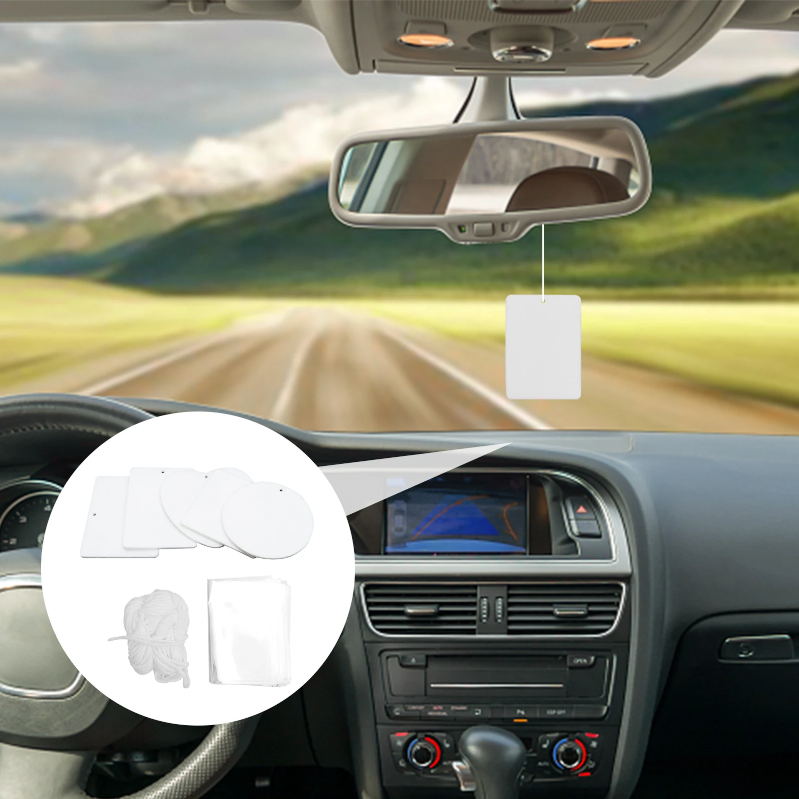 

Air Freshener Car Diffuser DIY Aromatherapy Replacement Refill Scented Pendant Making Materials Kit Essential Oil Fragrance Pad