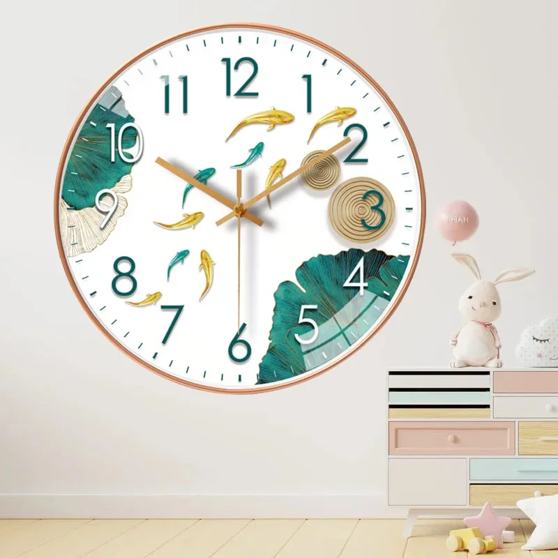 8 Inch Wall Clocks Hanging Clock Bed Room Living Room Wall Clock with Silent Mechanism Battery Operated Wall Watch Decor Clocks