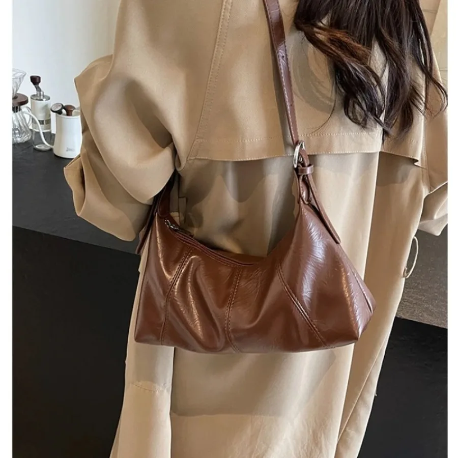 

Summer new fashion retro senior minimalist long shoulder strap niche handbags hundred with exquisite crossbody women's bags