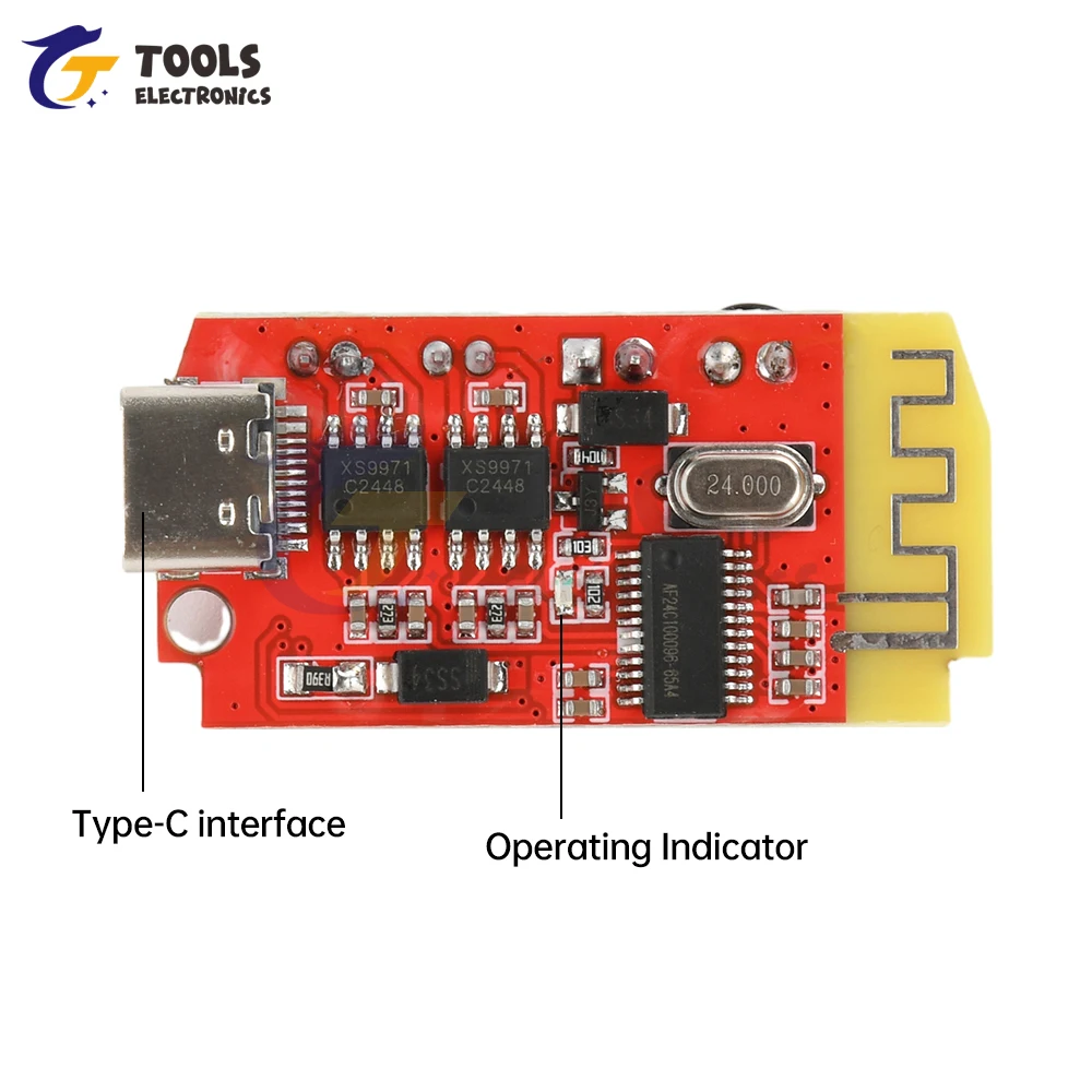 CT14 Mini Digital Audio Amplifier Board 5W+5W Dual Channels Stereo BT Speaker Modification Sound Music Module Type C