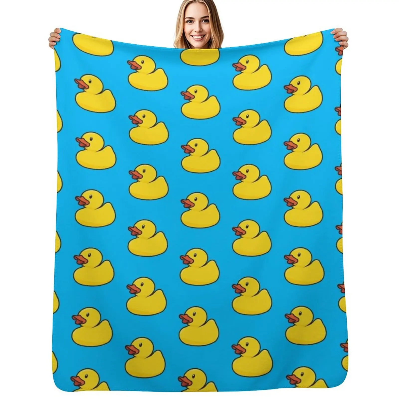 Rubber Duck Throw Blanket Soft Warm Blanket Gift for Men Women Adults