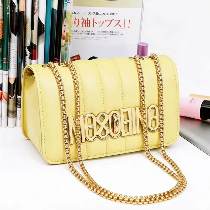 

Новая дизайнерская женская сумка 2026 года: кожаная сумка через плечо с цепочкой, сумка-мессенджер, клатч