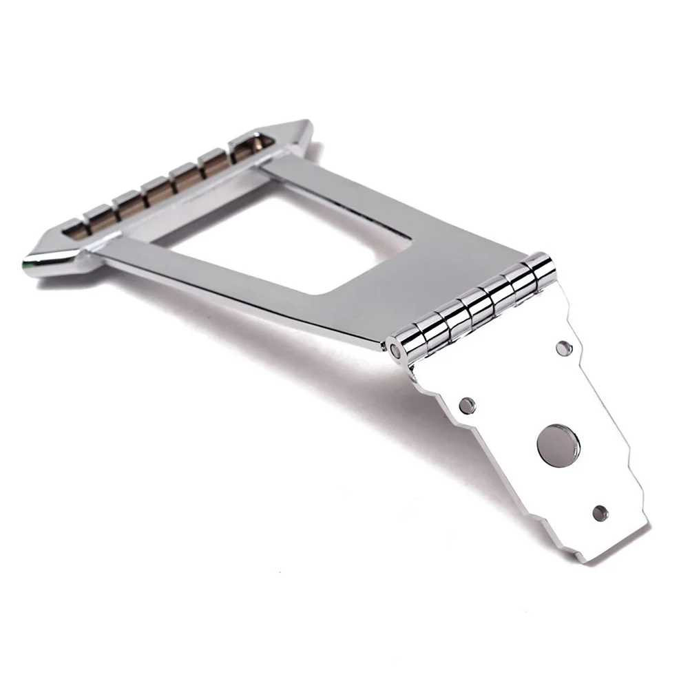 

Metal 6 String Archtop Guitar Trapeze Tailpiece Bridge (Silver) Guitar Tailpiece Archtop Guitar Tailpiece Bridge