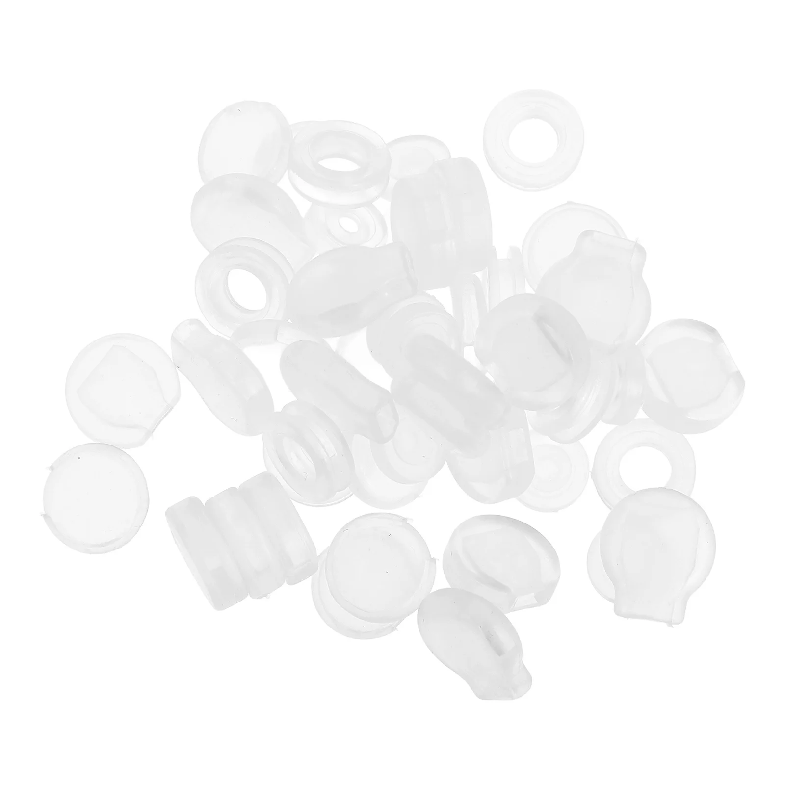 

50Pcs Silicone Ear Clamp Pads Comfortable Clip on Earring Cushions Non-Slip Transparent Backs for Droopy Ears Small Earring Pads
