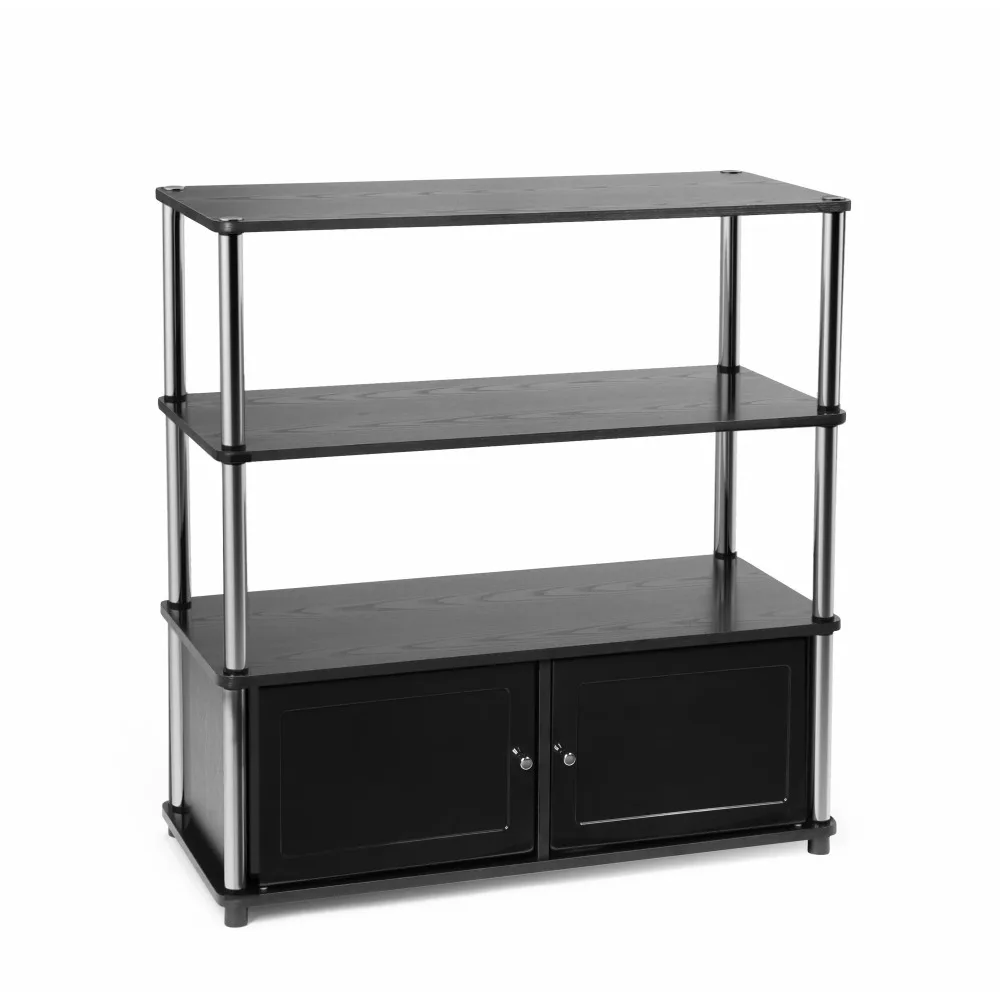 TV cabinet Open Storage 5 Shelves and 1 Door  TVs for up to 37