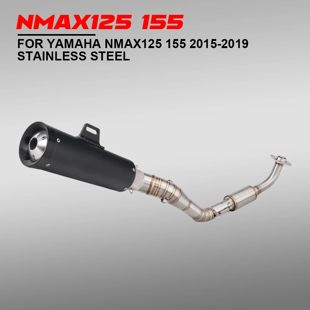 

For Yamaha NMAX125 NMAX155 Front Link Pipe Slip-on Exhaust Mufflers Full System