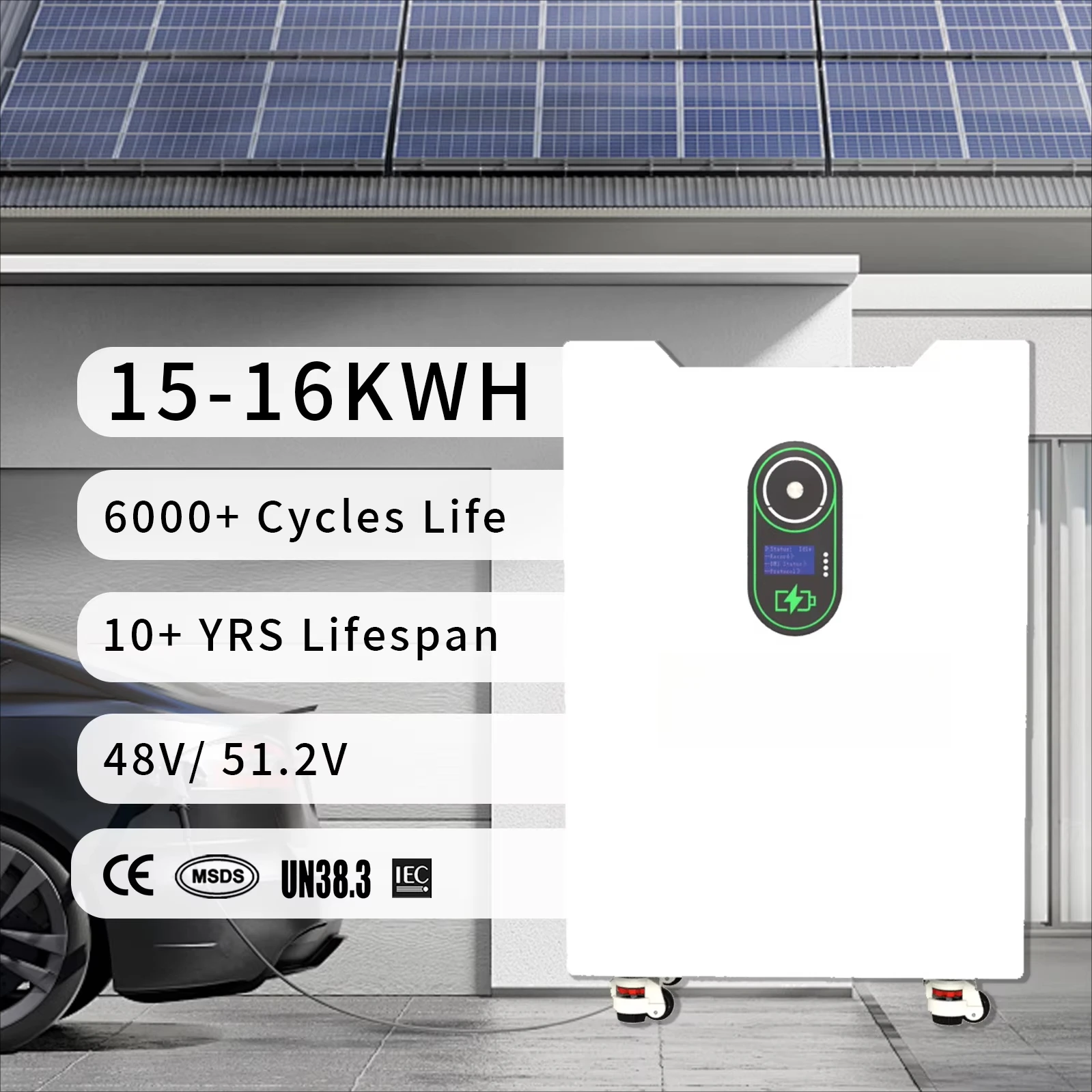 

Литиевая солнечная батарея 16 кВт·ч, 48В/51.2В для домашнего хранения энергии, гарантия 5 лет