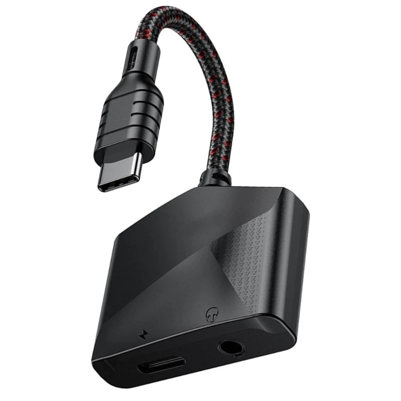 

Multiple Use USB C sound & Adapter Fast Charging with Headphone Jacks USB C To 3.5mm And Charging Splitter 601E
