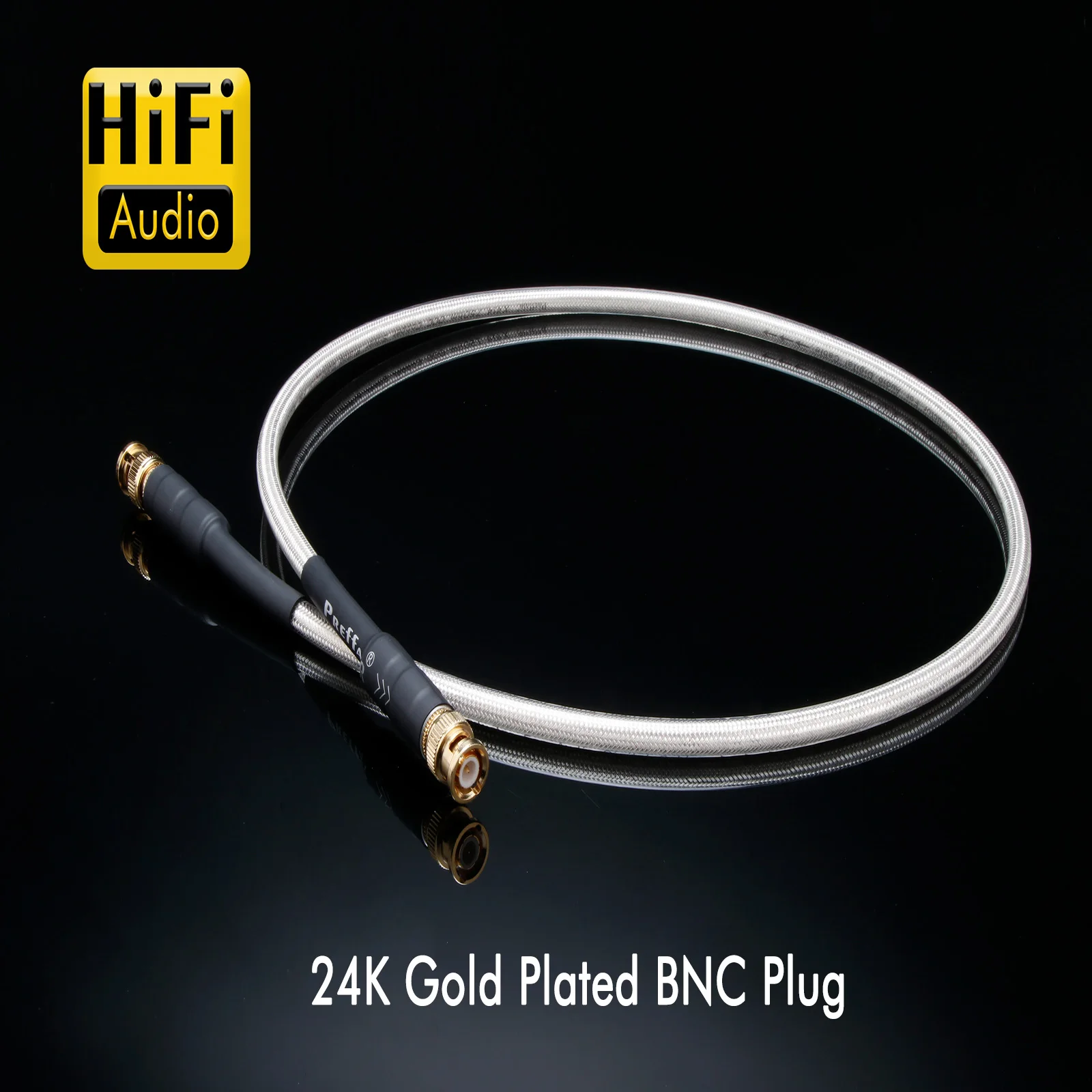 Preffair Coaxial Cable 75Ohm Varistrand OCC Copper High Speed Internet BNC Digital Audio Cable for DAC Home Theater TV Amplifier