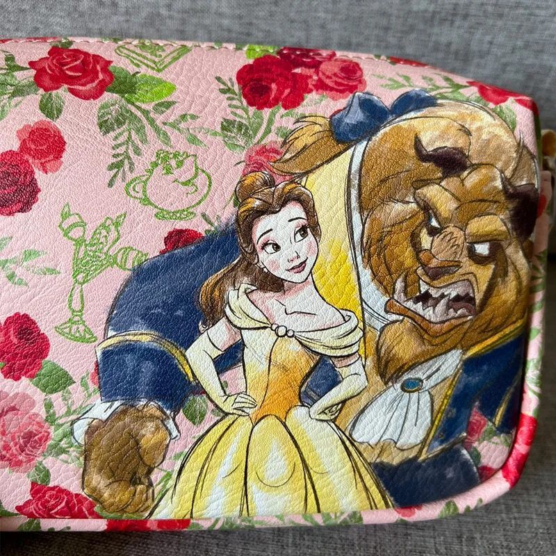 Disney Diagonal Bag Cartoon Beauty And The Beast Shoulder Bag Movie Character Alien Diagonal Backpack Mini Square Storage Bags