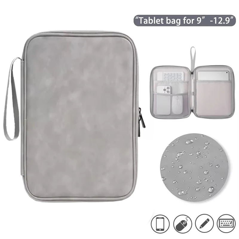 Tablet Sleeve Bag for iPad Pro 12.9 11 inch iPad 10th Air 5 4 3 10.9 10.2 inch 9th 8th 7th Generation Waterproof Zipper Pouch