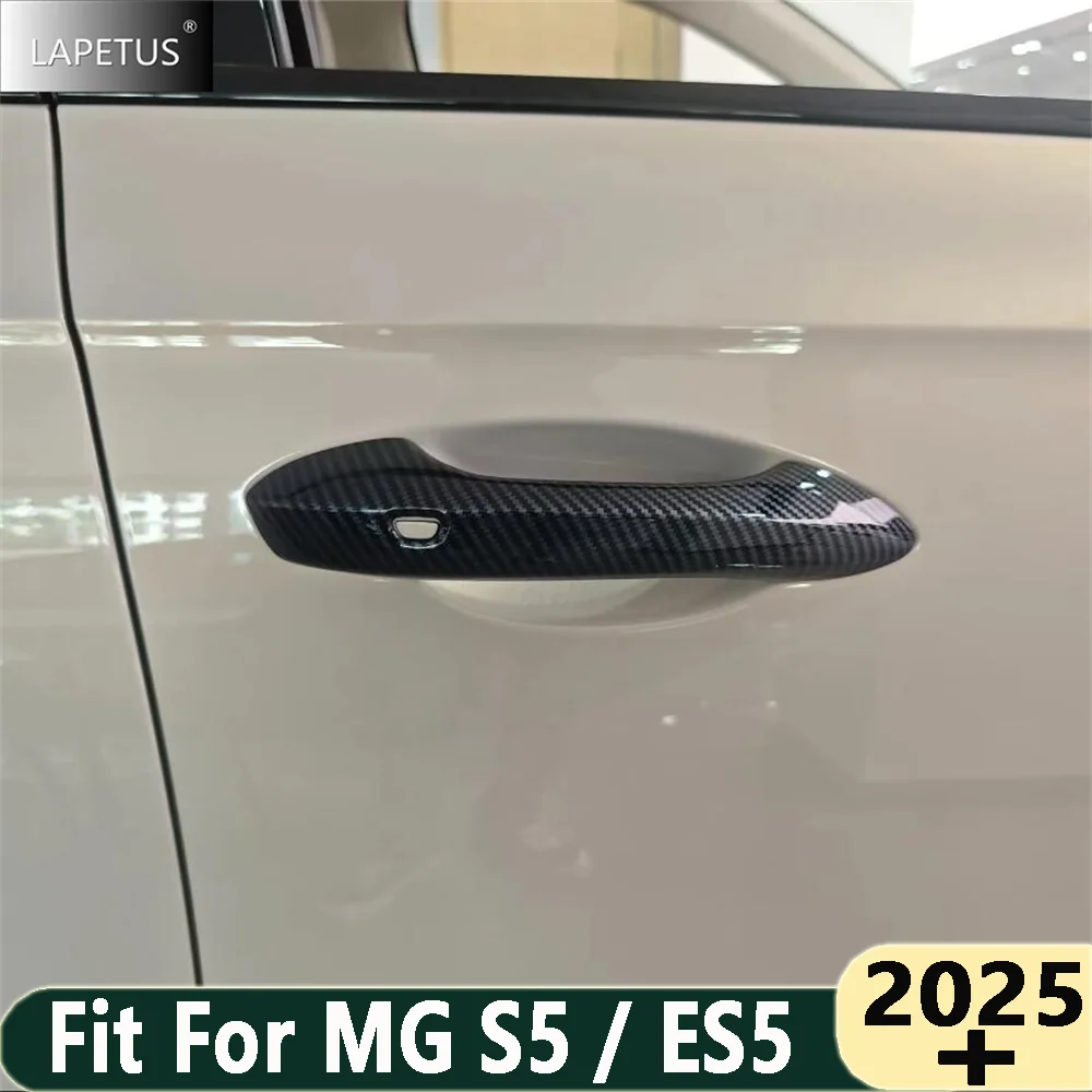

RHD / LHD Car Door Pull Doorknob Handle Catch Decoration Cap Cover Trim For MG S5 / ES5 2025 2026 Accessories / Carbon Fiber ABS