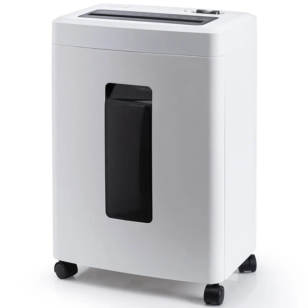 16-Liter-elektrische Aktenvernichtermaschine, 10-Blatt-Micro-Cut-Heftklammern, Karten, 2 x 12 mm, P-5 mit mobilen Rollen für das Heimbüro