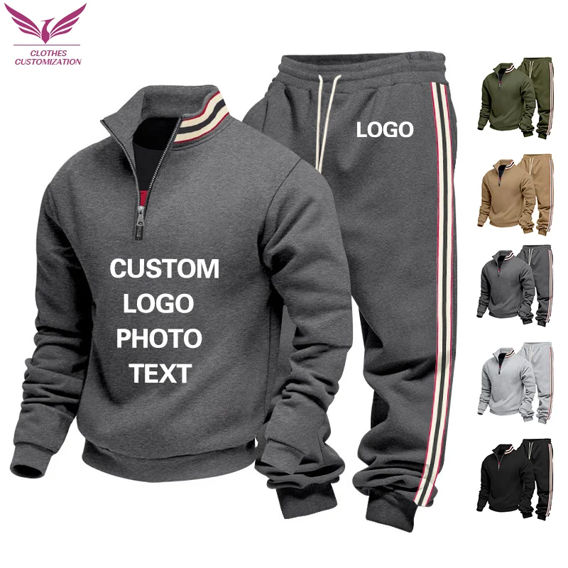 Personality Custom Logo Jacket Men's Winter Zipper Warm Sports Pullover Tops Wholesale Sweater Jacket Casual Sports Jacket