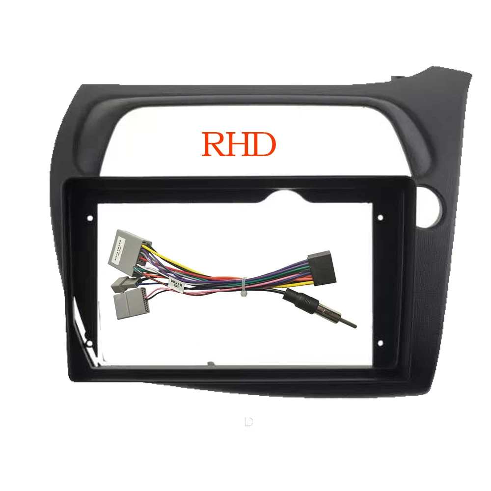 9 Inch Android Car Radio Fascias For HONDA Civic Hatchback 2006-2012 Stereo Player Frame 2DIN Head Unit Dash Panel Installation