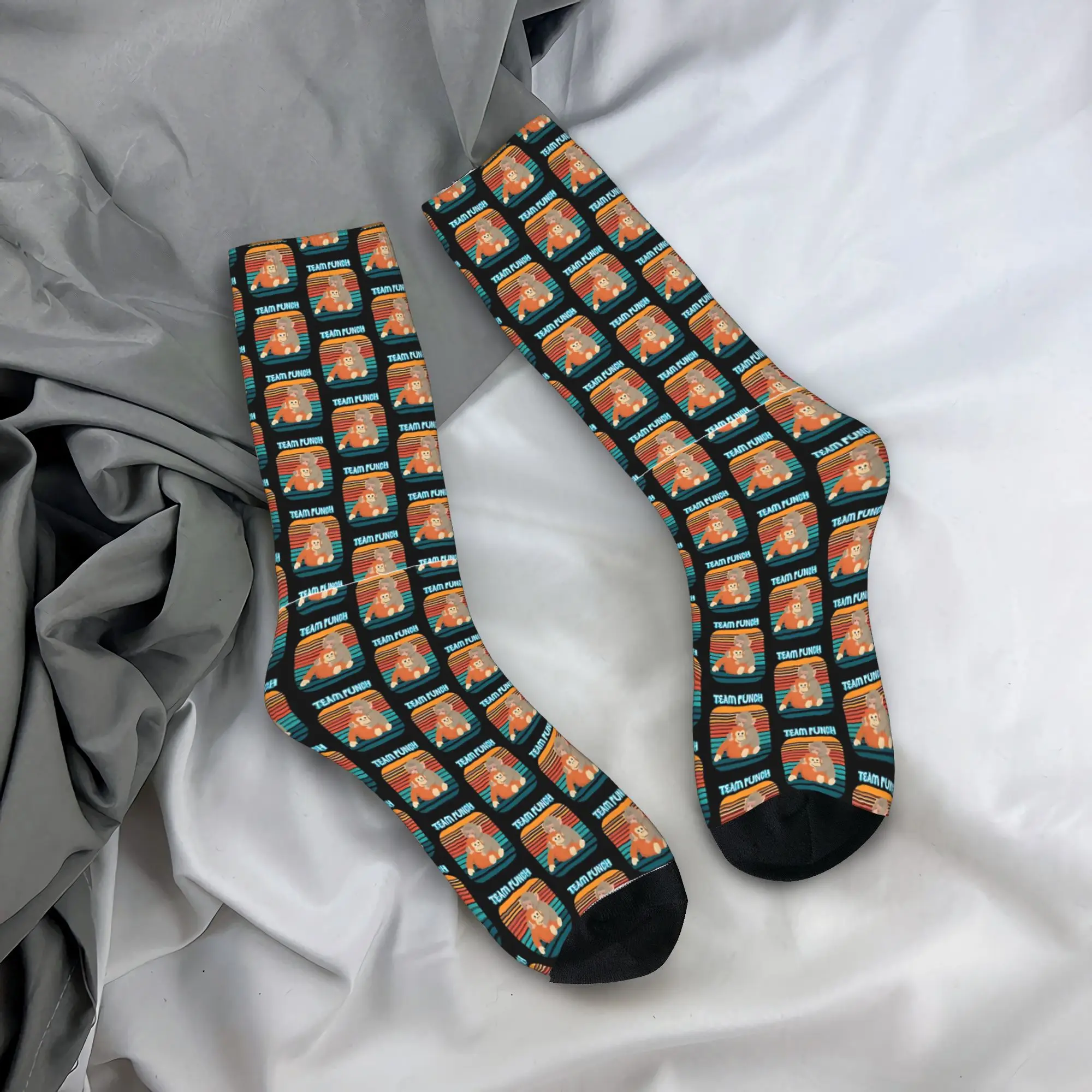 

Adults Men Socks Team Punch Funny Monkey Stockings Anti Skid Medium Soft Socks Winter Gothic Custom Outdoor Sports Socks