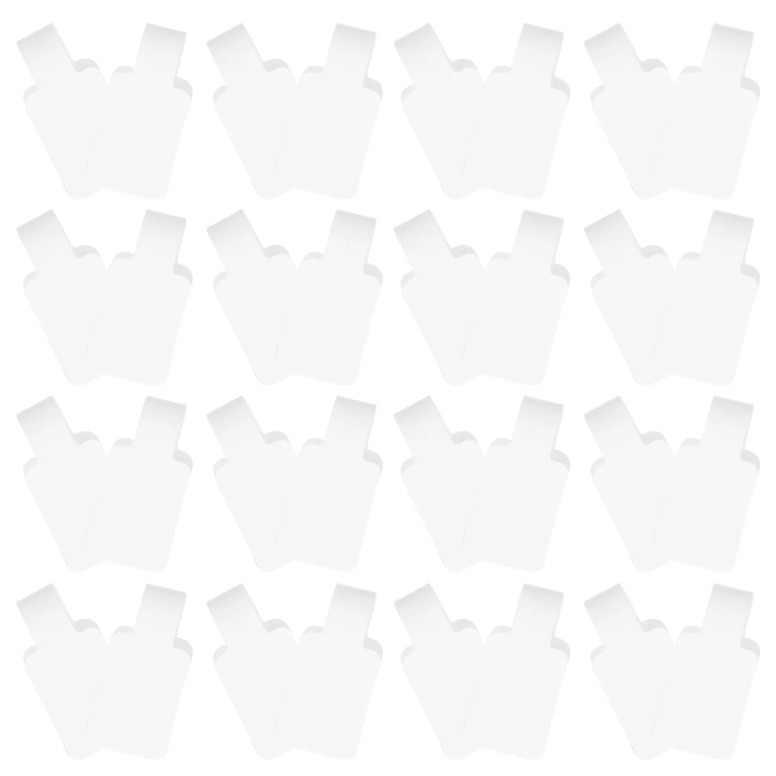 

300Pcs Premium Adhesive Price Tags Jewelry Necklaces Rings Bracelets Display Hanging Blank Labels for Shop Office Use White