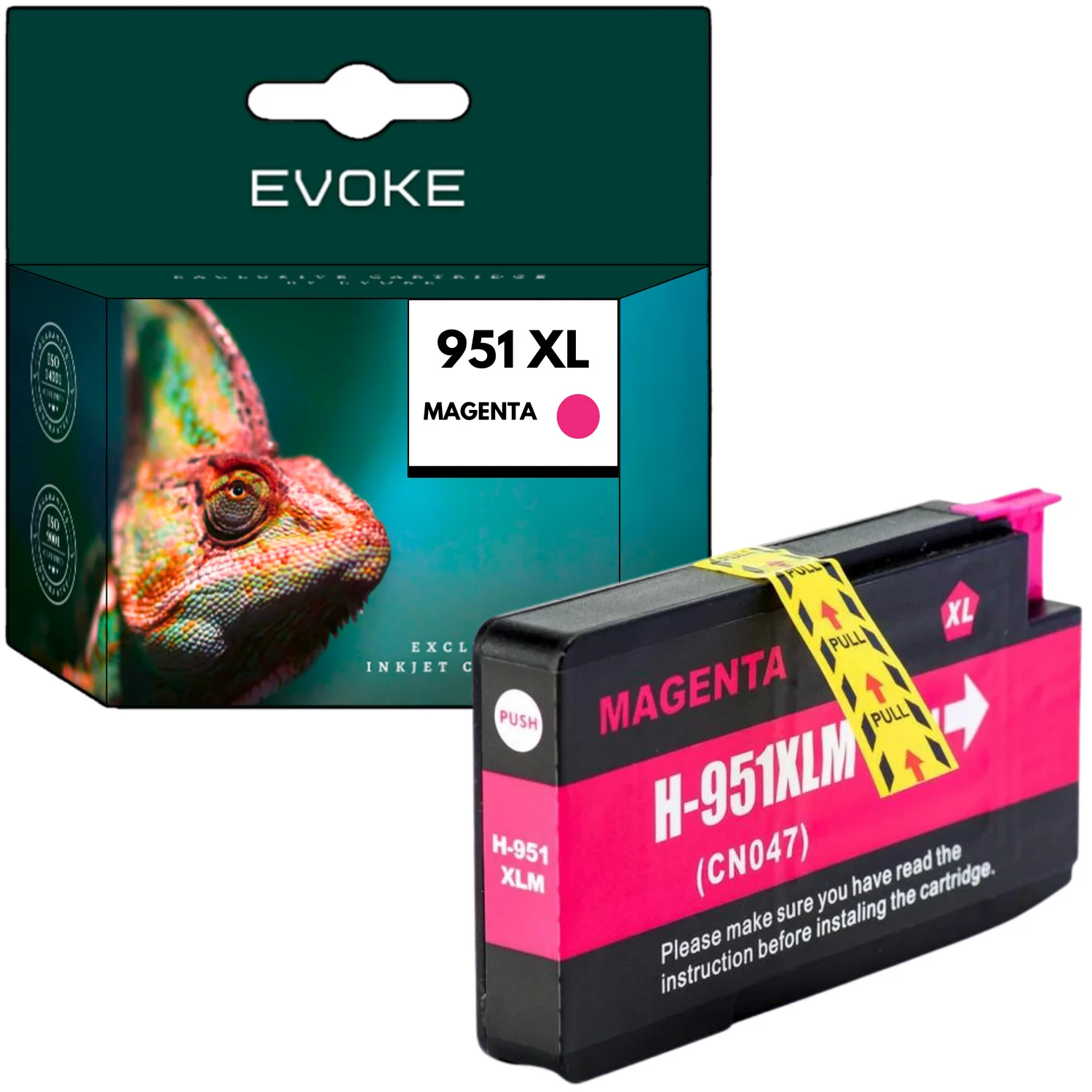 Evoke Compatibele Inkt voor Hp 951XL Hp951 Cn047Ae Magenta 28 ml 2470 Stron Officejet Pro 251Dw 276Dw 8100 8600 8600 Plus 8600 Premium 8610 8615 8616 8620 8625 8630 8640 8660