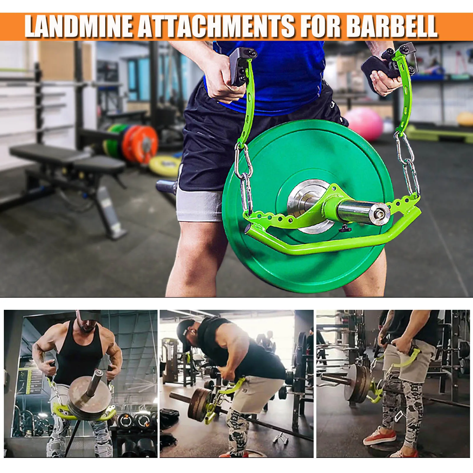 Barre de traction Lat réglable, accessoires de Machine à câble pour salle de sport, accessoires de traction de rangée de barre en T de Fitness à domicile, poignée large