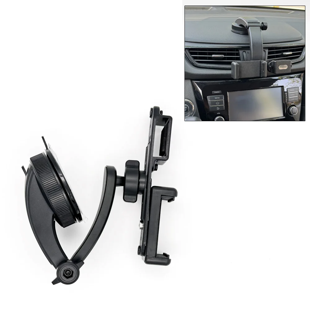 2in1 Cellphones Bracket and Car Holder Walkie Talkie  with Suction Cup Mount for Two Way Radio In-Dash Stand