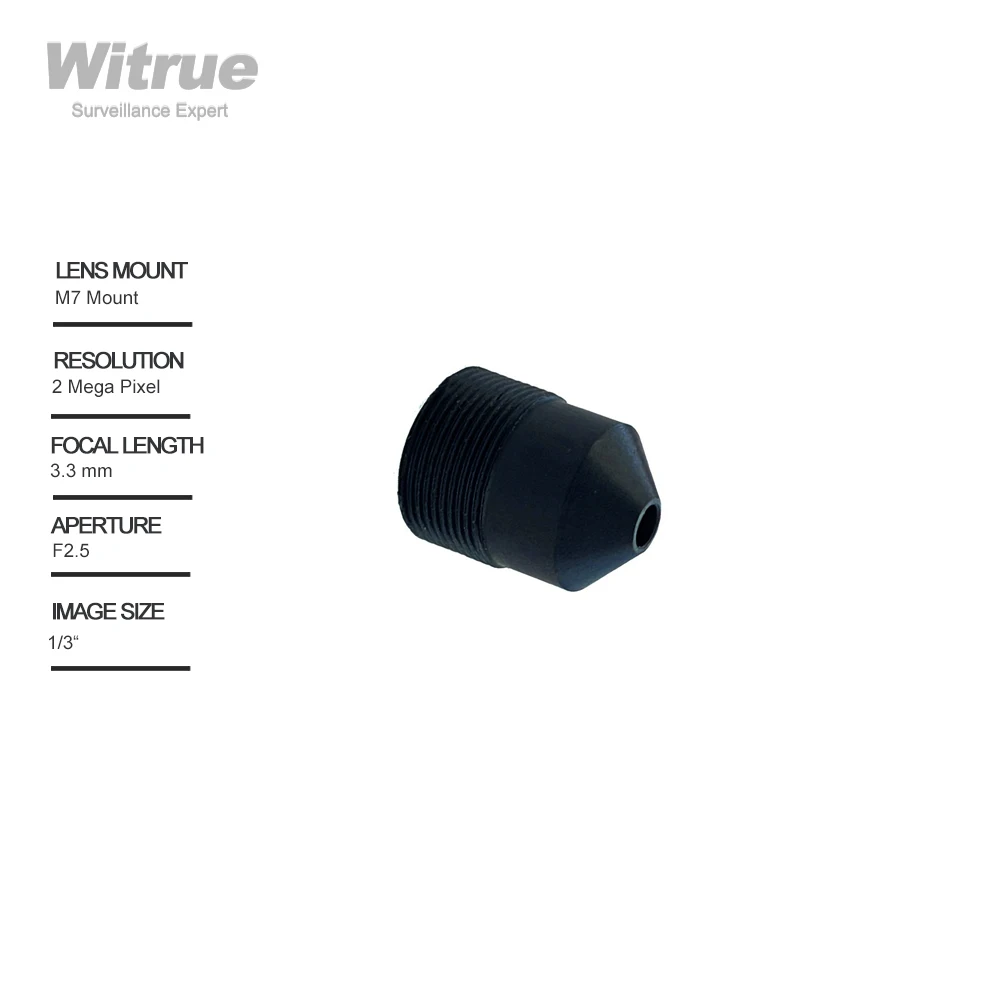 Imagem -03 - Witrue m7 Cctv Lente 3.3 mm 2mp Abertura F2.5 Formato para Mini Câmeras de Segurança Vigilância