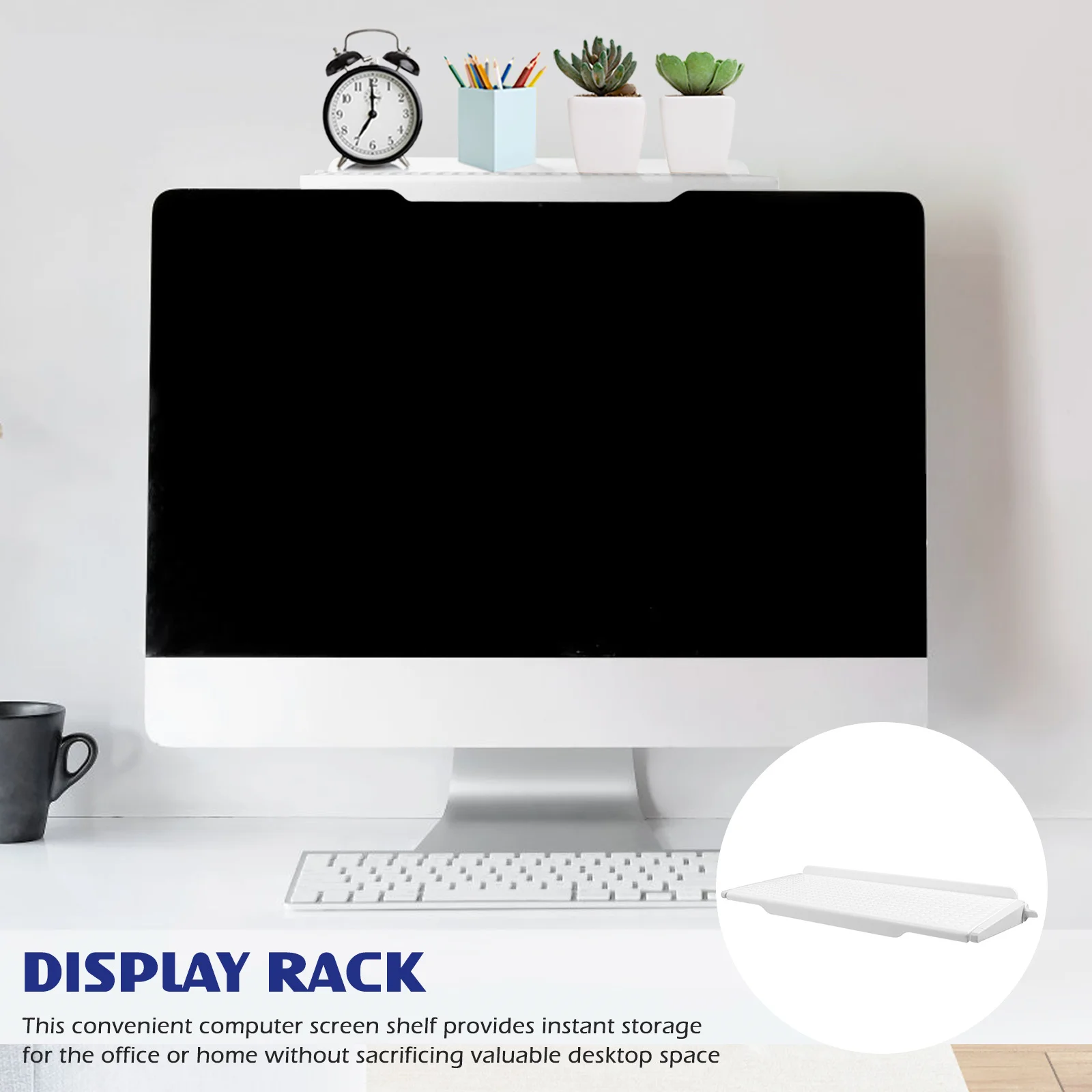 

Computer Screen Shelf Adjustable Monitor Storage Rack Anti-Slip Desktop Organizer For Router Accessories Media Box