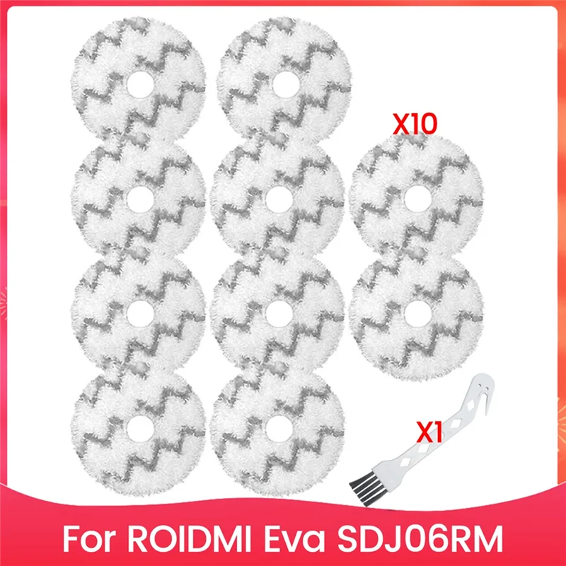 B59B-Mop Cloth Pads For Roidmi Eva. SDJ06RM Robot Vacuum Cleaner Mop Rag Accessories Spare Parts
