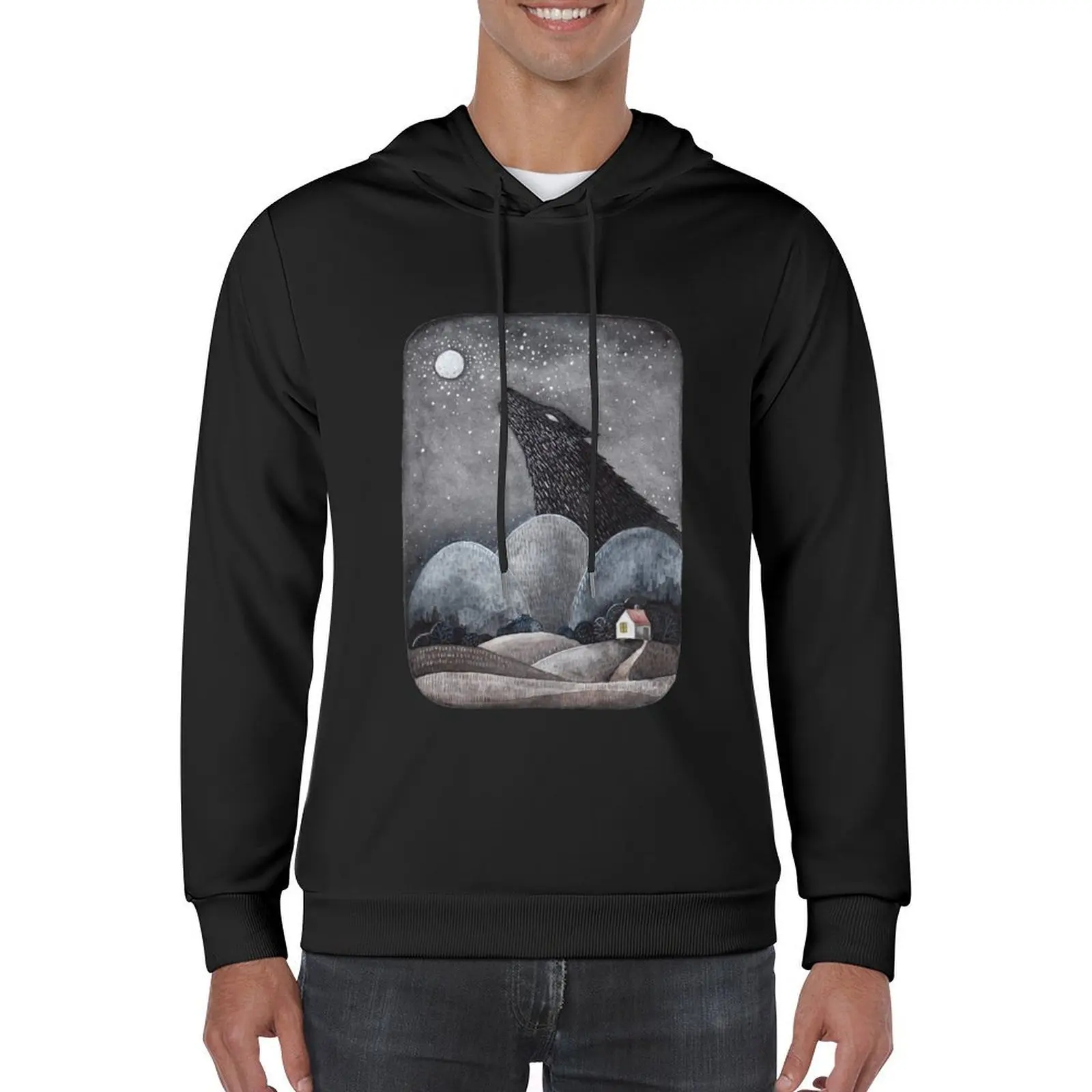 Spirit of Wolf Hoodie men's autumn clothes men's coat aesthetic clothing korean autumn clothes hoodies for men