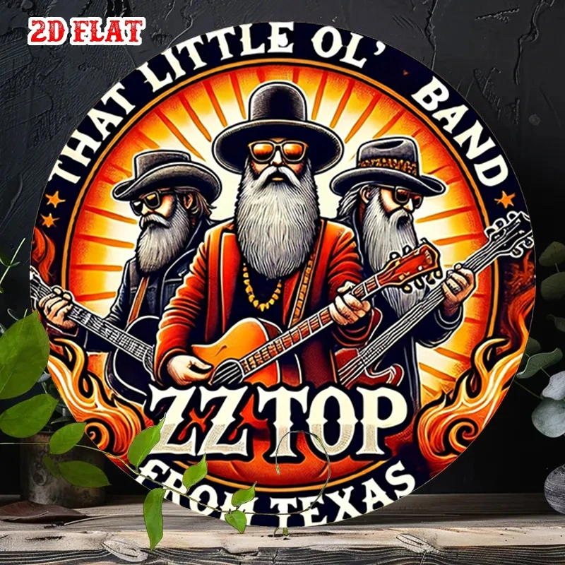 2D 8 Zoll Vintage Rockmusik Gitarre Holzscheibenband Hängedekoration für Bars Lounges Zimmer Band Cover Kunstmusikelemente