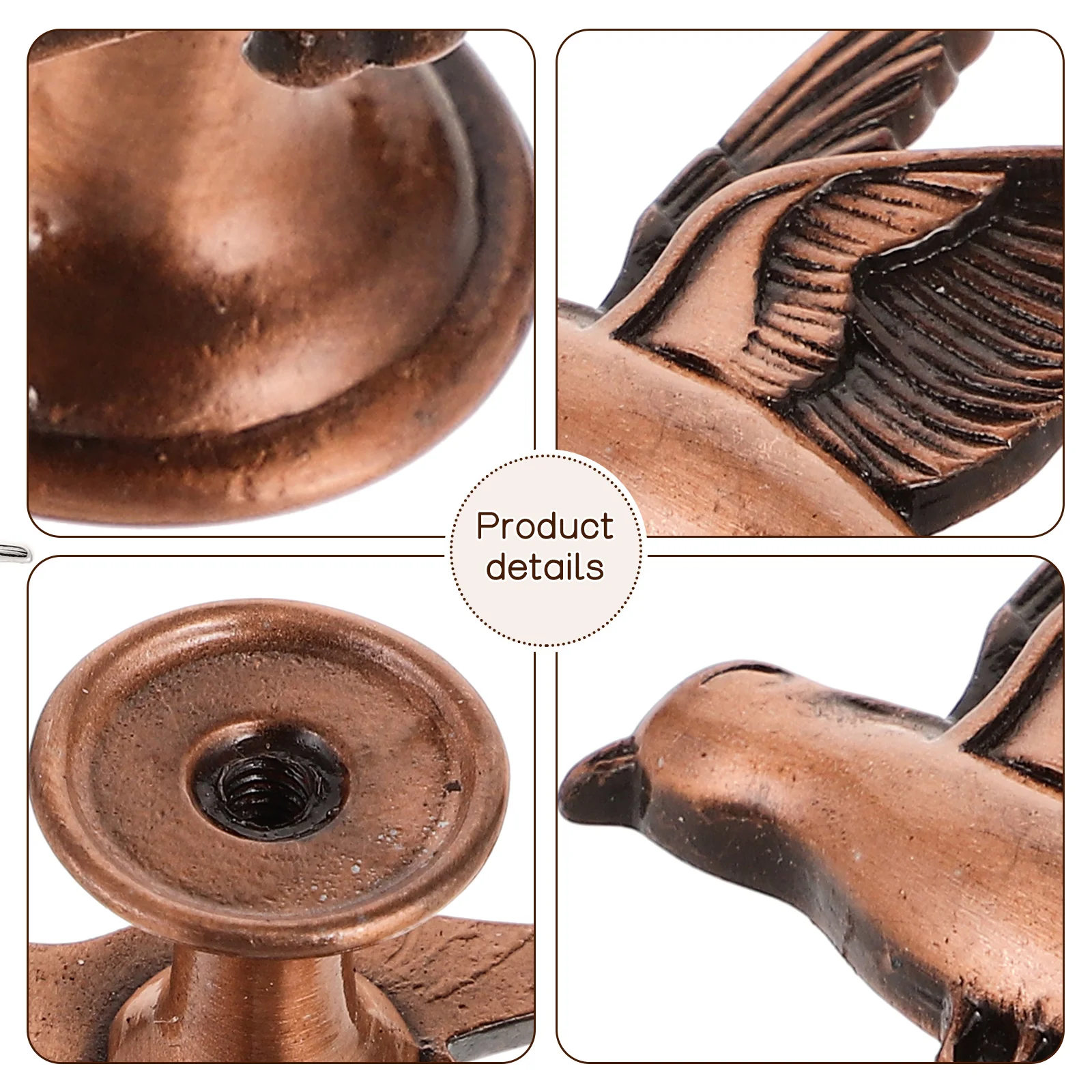 

2pcs Cabinet Handles Bird Drawer Knobs Metal Decorative Dresser Drawer Handles Furniture Hardware Pulls Smooth Unique Style