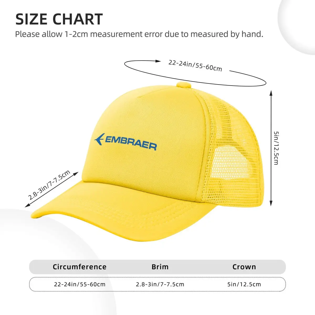 Embraer Logo Mesh Baseball Caps Snapback Fashion Baseball Hats Breathable Casual Casquette Outdoor For Men's And Women's