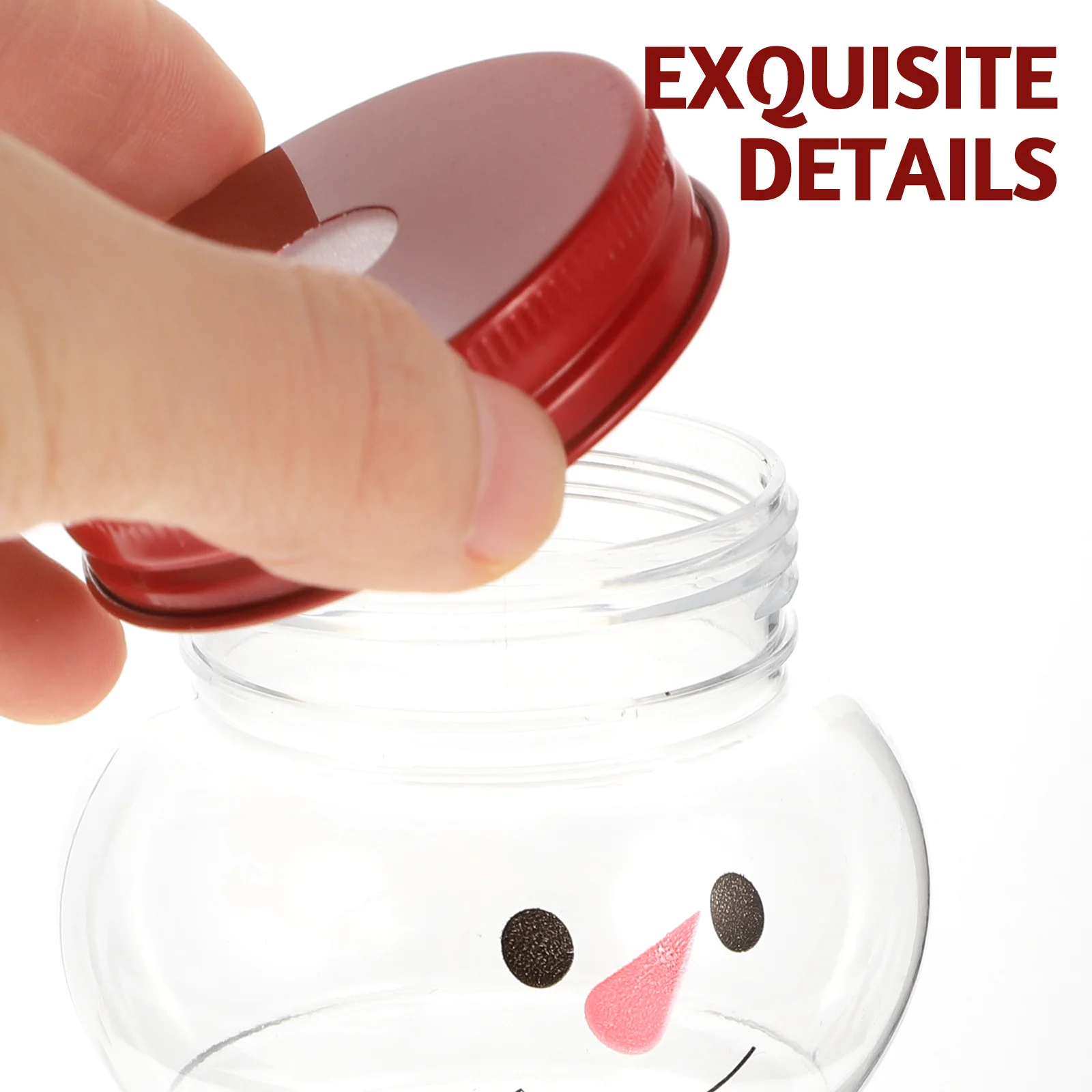 

10pcs Portable Leakproof Beverage Bottles Wrapping For Drinks Milk Juice Outdoor Gift Flat Bottom Snowman Candy Safe