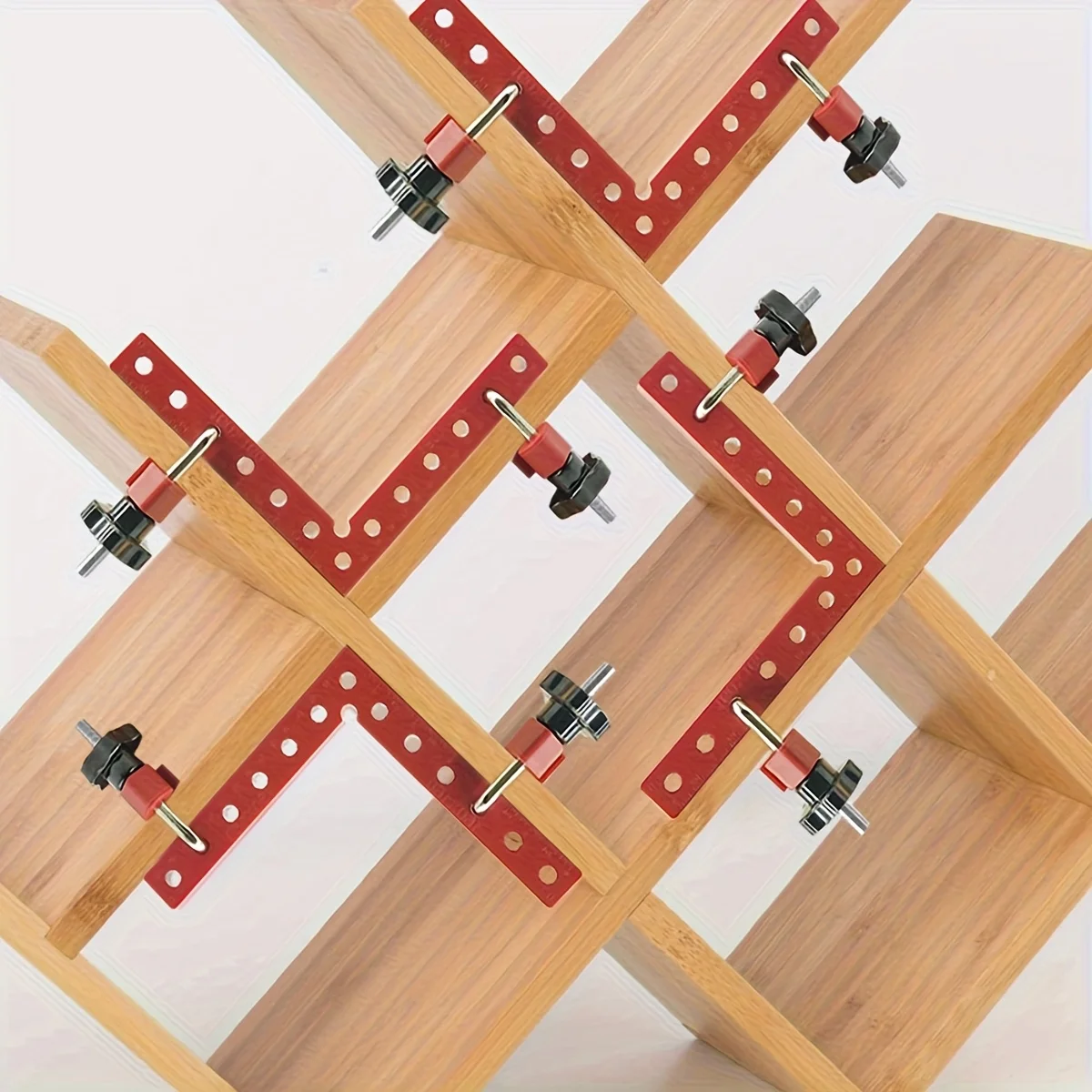 Aluminum Alloy 90 Degree Positioning Woodworking Right Angle Corner Clamp Set, L Square Tool for Carpenter Cabinet Picture Frame