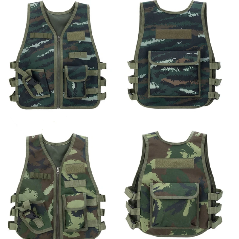 Kids Tactical Vest Army Fans Outdoor Children Waistcoat CS Game Cosplay Costume Outdoor Training Hiking Camping Role Play Gear view 6