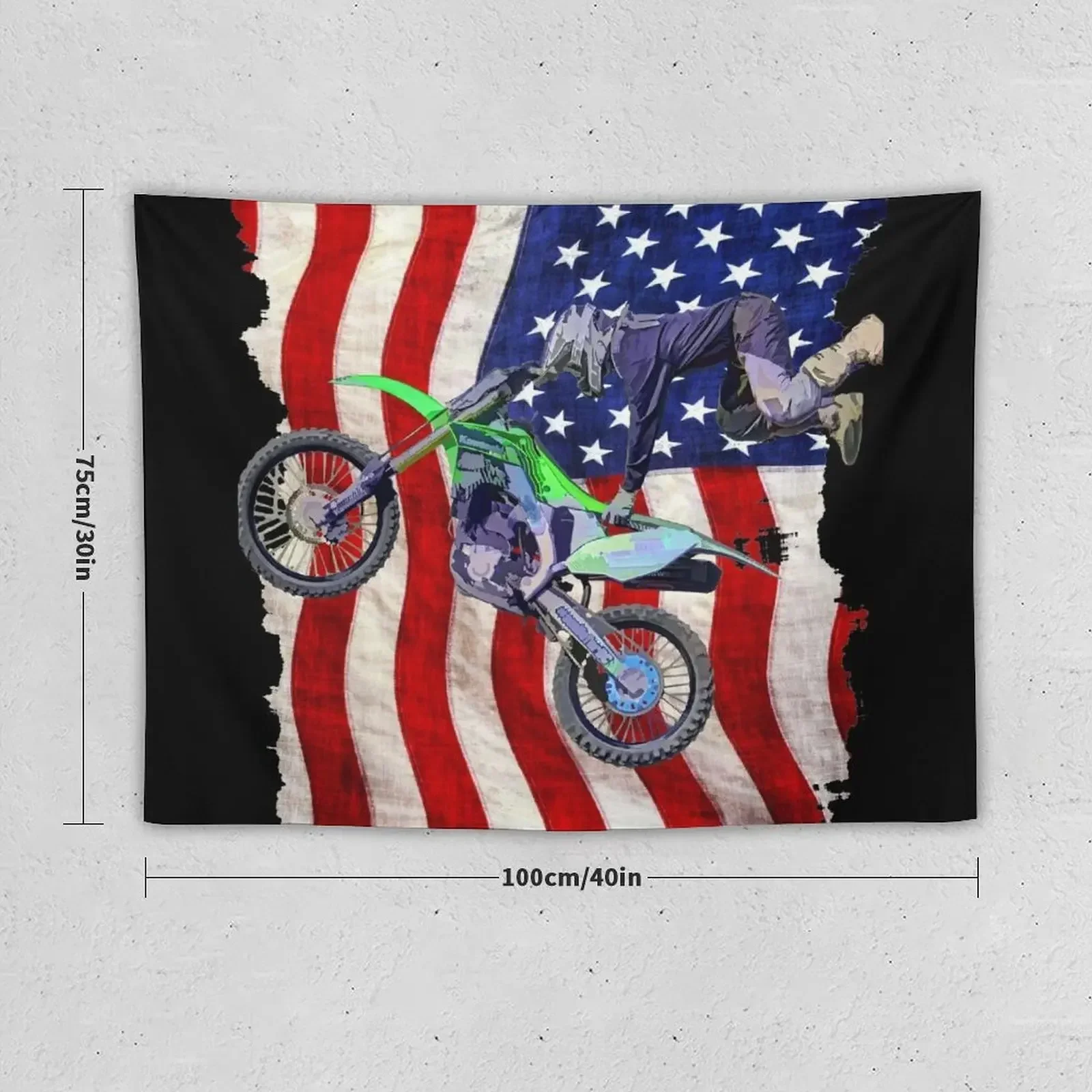 High Flying Freestyle Motocross Rider Tapestry Custom Home Decorating Room Decor For Girls Wall Hanging Wall Tapestry