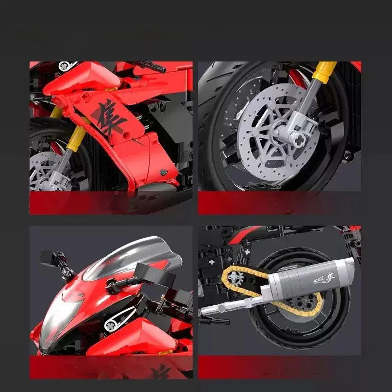 โมเดลรถจักรยานยนต์ญี่ปุ่น GSX1300R HAYABUSA ขนาด 1:6 แบบประกอบเอง ของเล่นสะสม