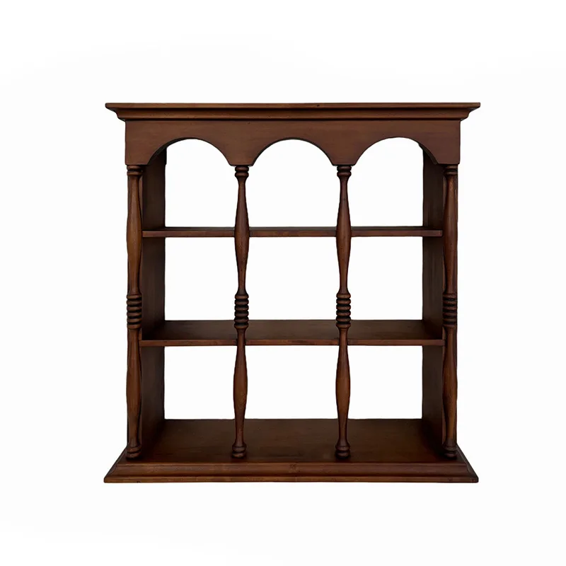 CX medieval, living room wooden cup display stand storage French retro wall decoration