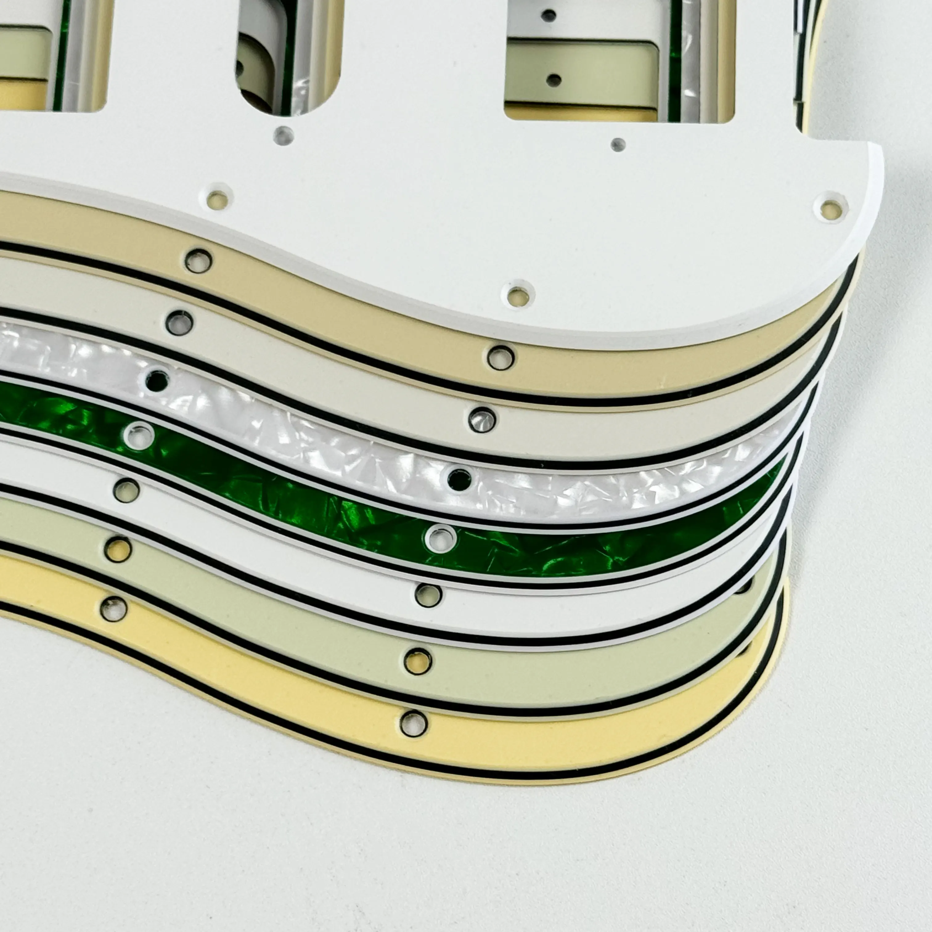 Quality Electric Guitar Pickguard 11 Holes Scratch Plate HSH PAF Humbucker Coil For USA\ Mexico Fd Guitar Parts Monochrome