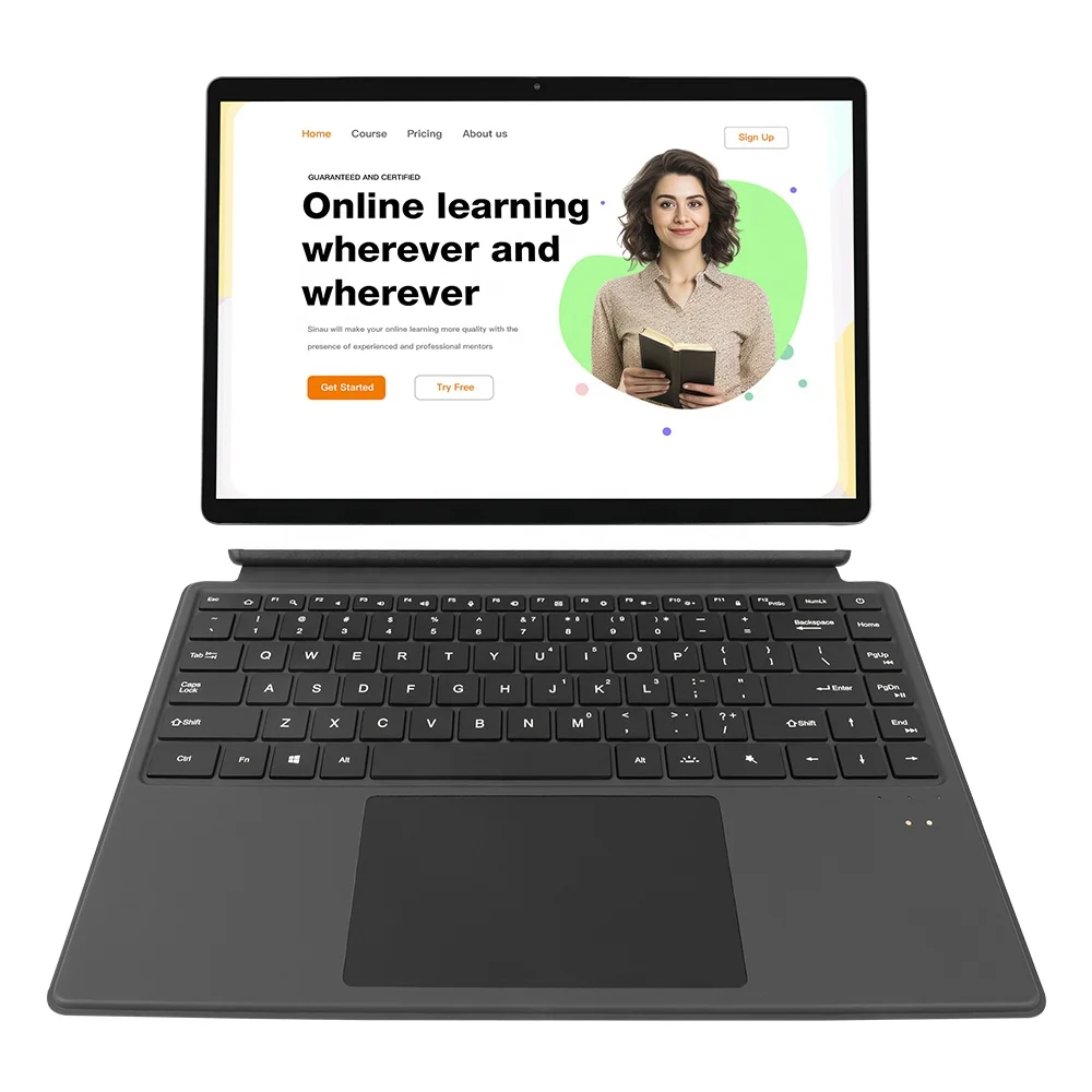 

Popular 14.1inch 1920*1200 2 in 1 windows Tablet Pc Detachable Keyboard Active Stylus 2 In1 Laptop windows Tablet windows