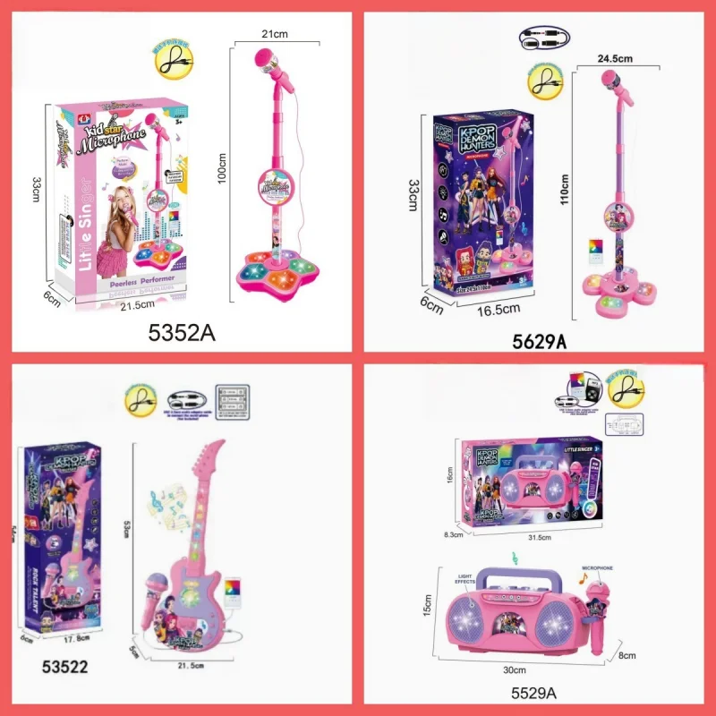 Children's& Karaoke Microphone Guitar with Stand Educational Toy Brain Training Music Gift Suitable for Boys and Girls view 6