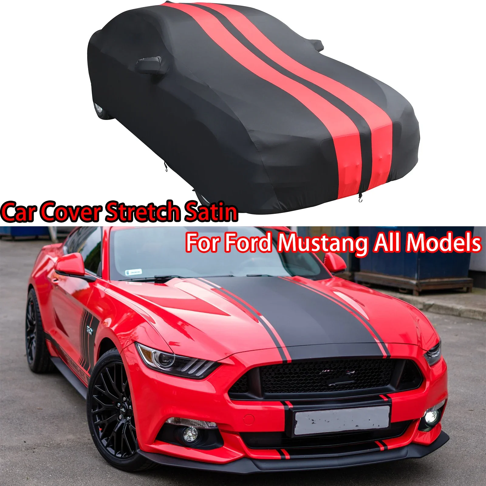 

For Ford Mustang All Models Car Cover Stretch Satin Scratch Dustproof Ultraviolet-proof Indoor