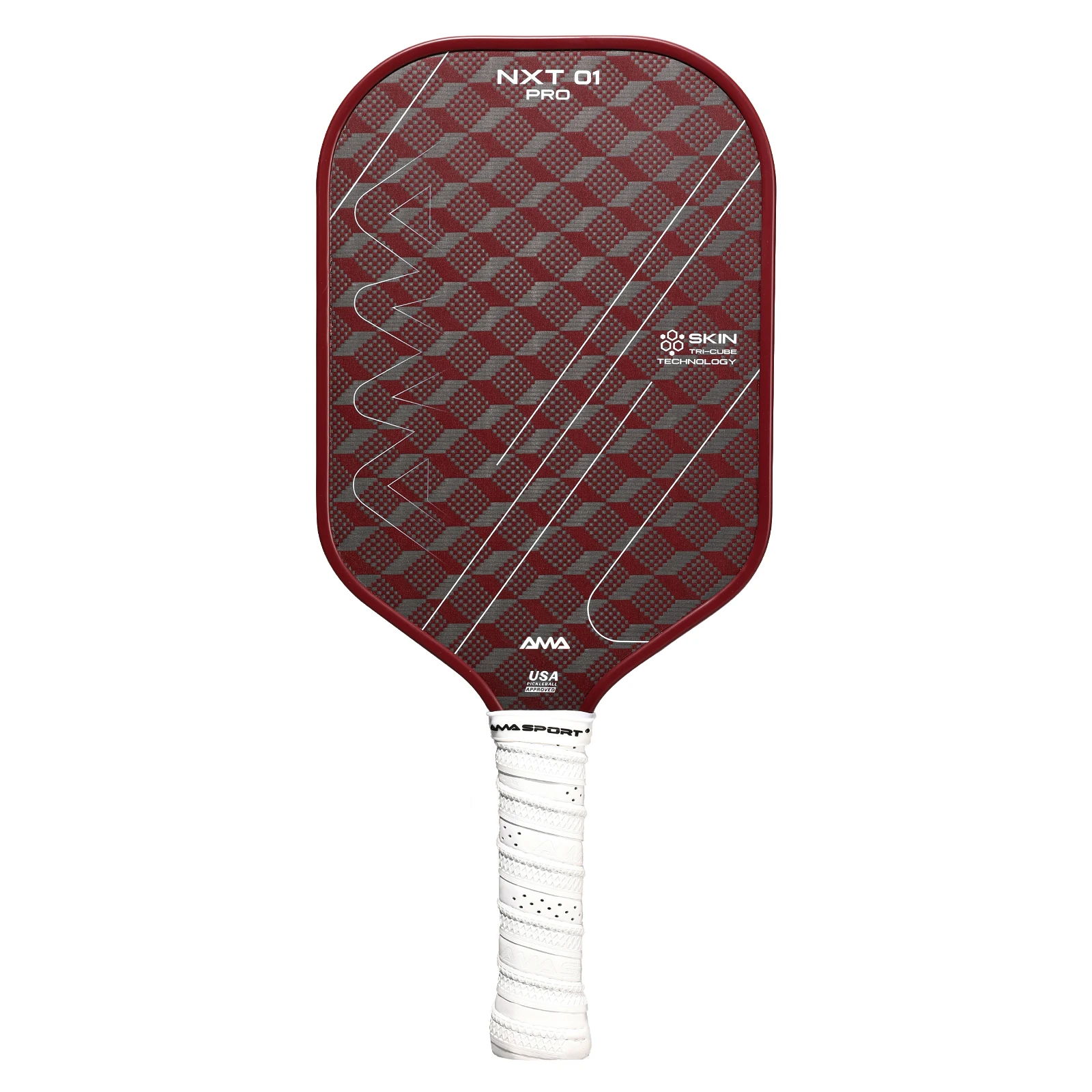 

AMASPORT SkinCube Pickleball Paddle 18k Ультраволновая контрольная поверхность, падель с сердечником из пены EVA обеспечивает стабильную производительность управления