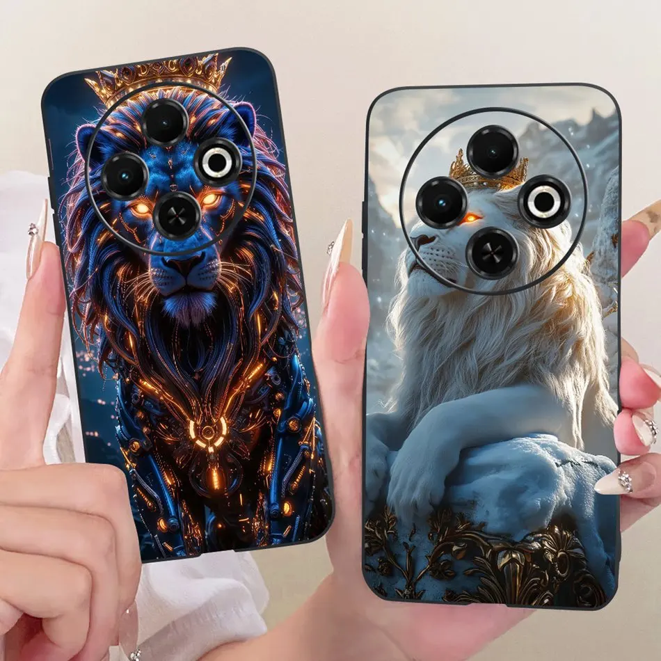 Casing HP Tecno Spark 30C 30 Pro Motif Naga Keren Untuk Tecno Spark30C 30 30Pro 4G Casing Silikon Lembut Hitam