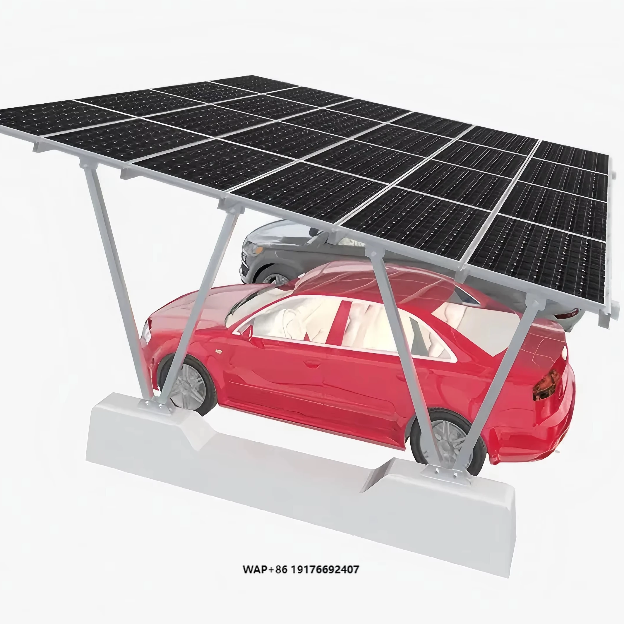 Solar Panel Energy System with 60M/S Wind Load & 1.4KN/m2 Snow Load for Ground Mounting Carports & Garages for Car Parking