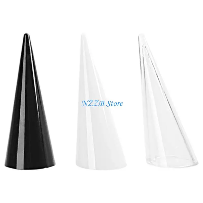 

T21F 3 кусочки пластиковые кольца на дисплее стоят прочные базовые черные белые конструкции