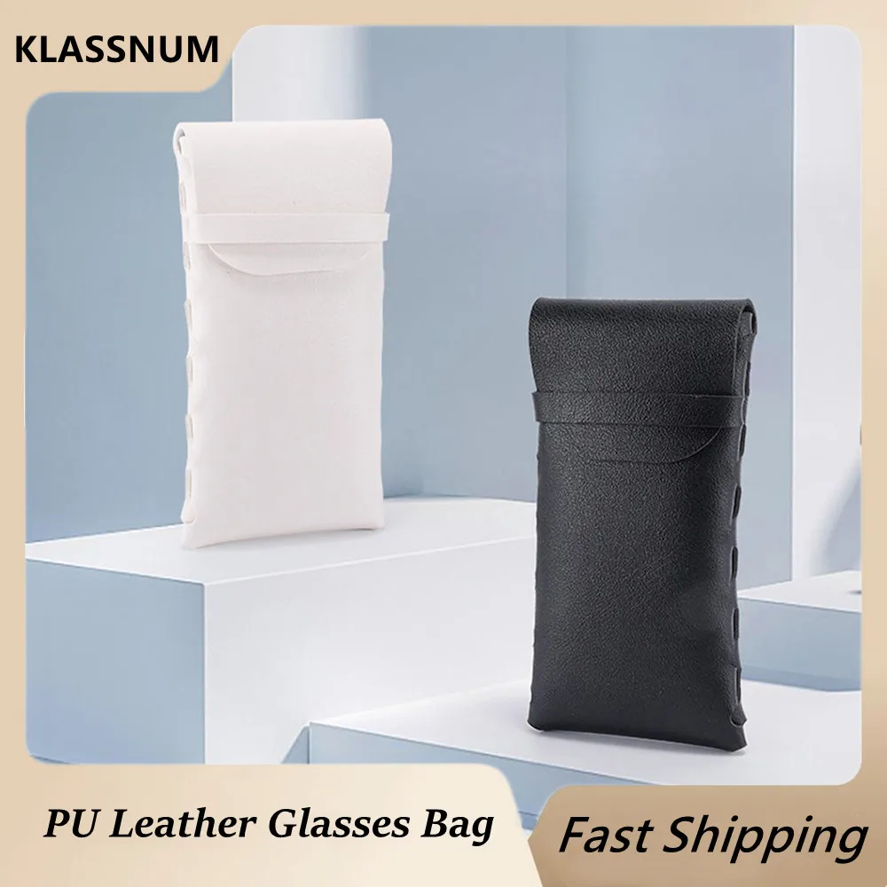 PU Leather Glasses Storage Bag Automatic Closed Sunglasses Case Waterproof Pouch Glasses Protective Cover Eyewear Storage Bag