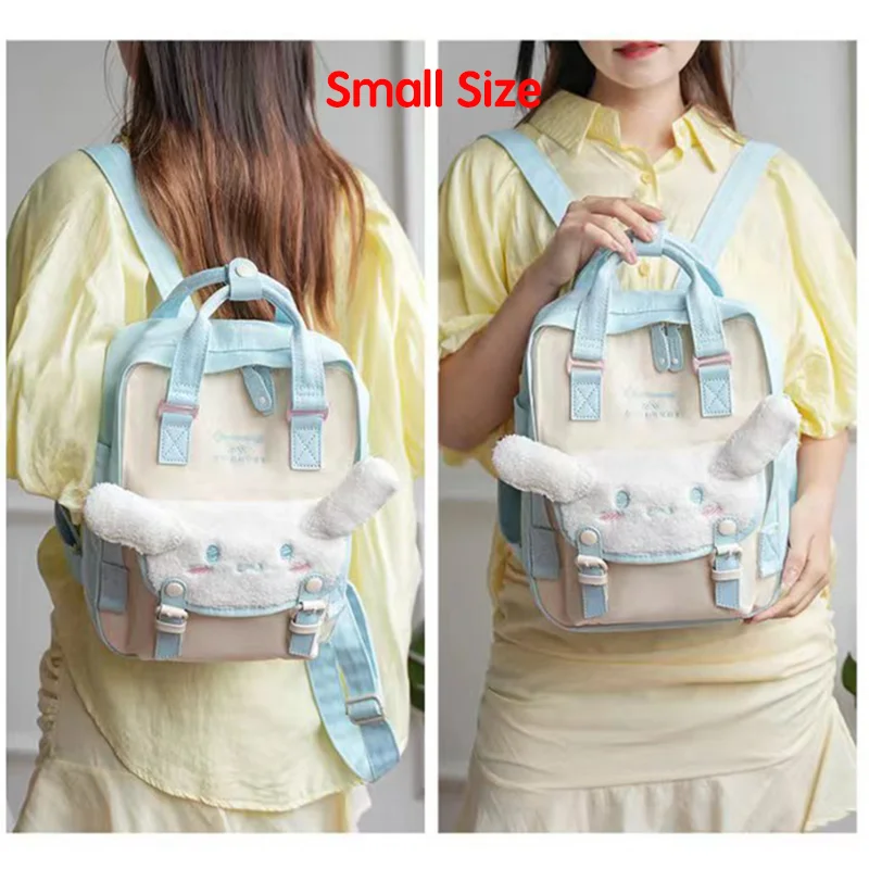 PANGDUBE Cute Mommy Backpack Big Ear Dog Diaper Bag Cinnamon Rolls School Bag Baby Nappy Bags Students Backpack