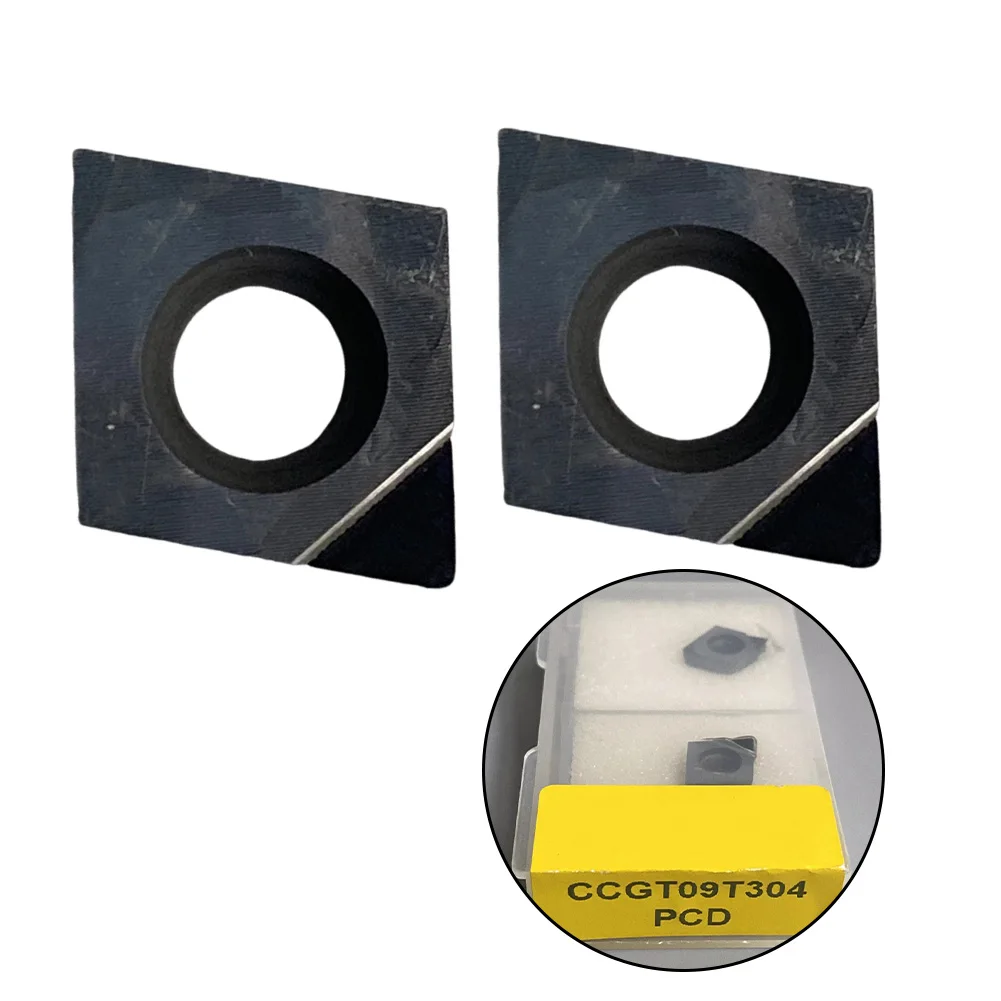 Herramienta de corte de inserción PCD CCGT09T304, soporte de insertos de torneado CNC, barra perforadora para herramienta de ranurado de roscado de torneado de Metal, 2 uds.