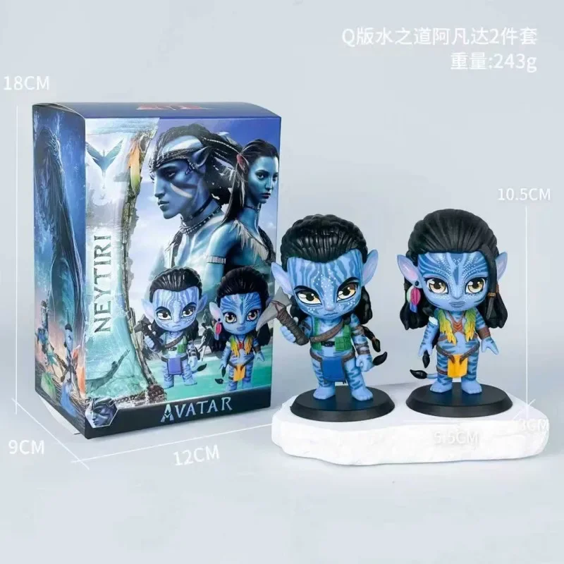 Cute Avatar 2 Neytiri & Jake Sully PVC Figure Model 12cm